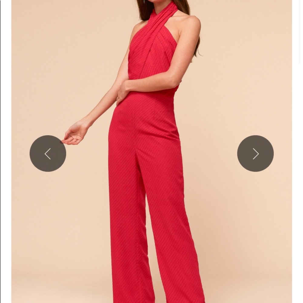 Adelyn Rae Red Jumpsuit